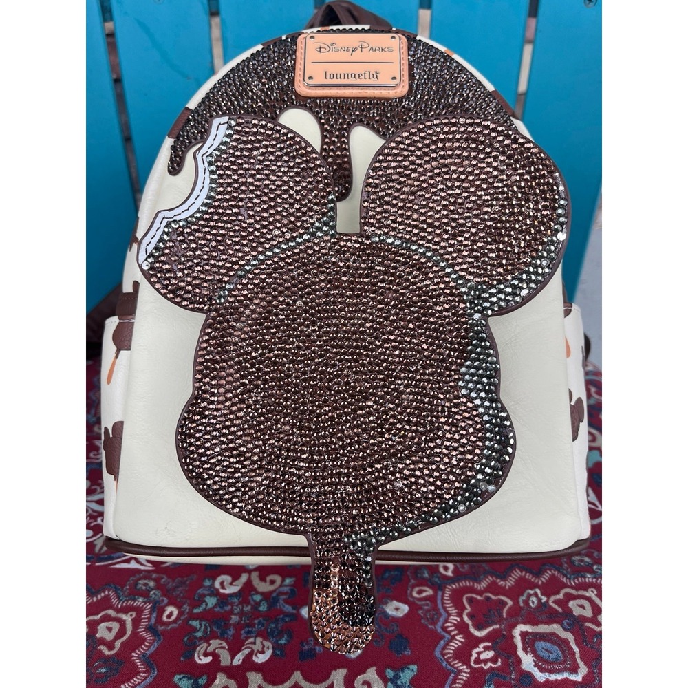 LIMITED Custom Gems Disney Parks Mickey Ice Cream Bar Loungefly Mini Backpack - Picture 9 of 10